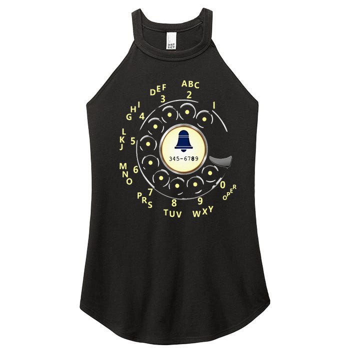 Rotary Dial Classic Phone Women’s Perfect Tri Rocker Tank