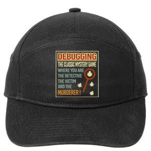 Retro Debugging Computer Science Programmers Coding 7-Panel Snapback Hat