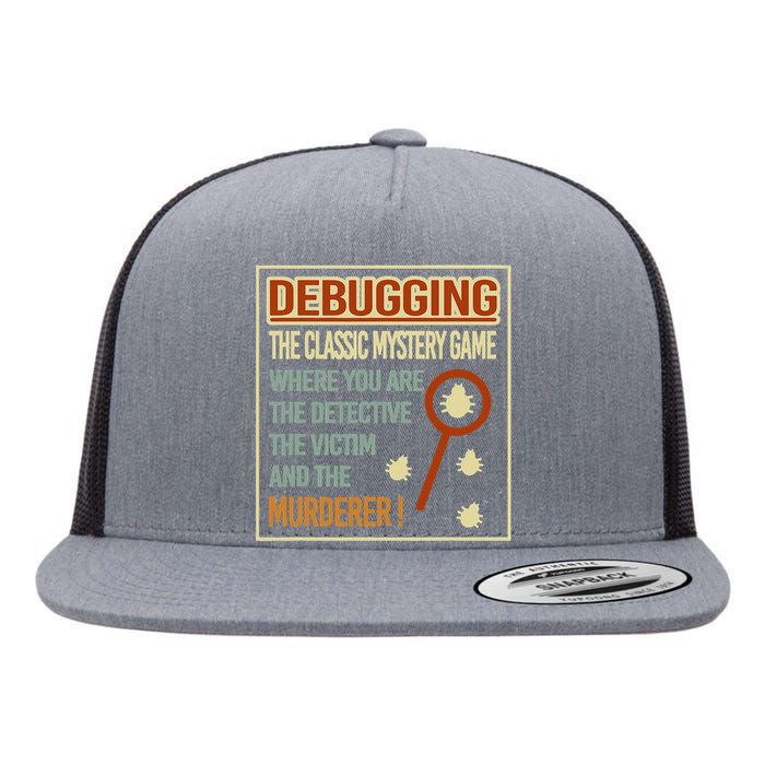 Retro Debugging Computer Science Programmers Coding Flat Bill Trucker Hat