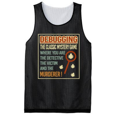 Retro Debugging Computer Science Programmers Coding Mesh Reversible Basketball Jersey Tank