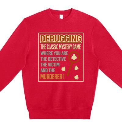 Retro Debugging Computer Science Programmers Coding Premium Crewneck Sweatshirt