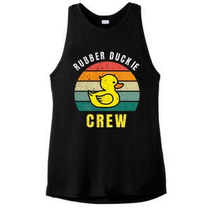 Rubber Duckie Crew Funny Rubber Duck Ladies PosiCharge Tri-Blend Wicking Tank