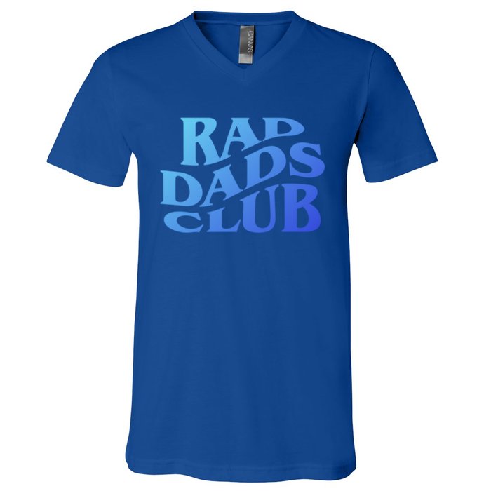 Rad Dads Club (Front+Back) Funny FatherS Day Rad Dad Cute Gift V-Neck T-Shirt