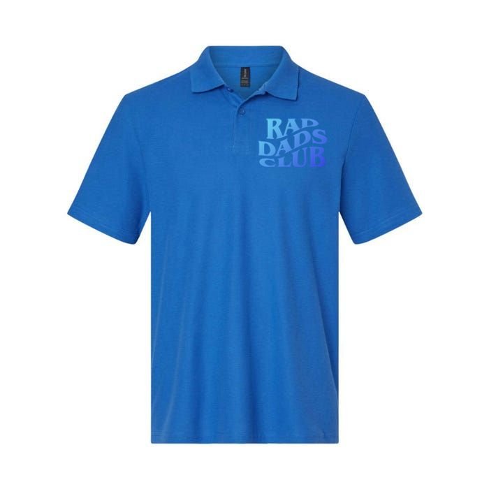 Rad Dads Club (Front+Back) Funny FatherS Day Rad Dad Cute Gift Softstyle Adult Sport Polo