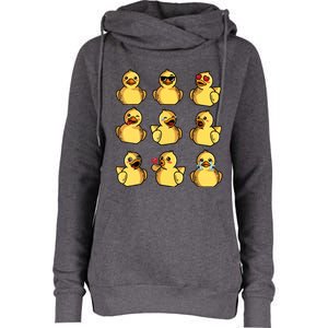 Rubber Ducky Cool Duck Bath Toy Womens Funnel Neck Pullover Hood