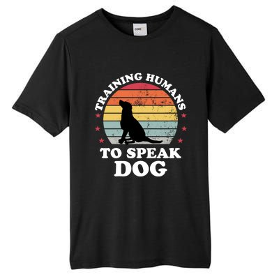 Retro Dog Comds Obedience Training Funny Dog Trainer Gift Tall Fusion ChromaSoft Performance T-Shirt