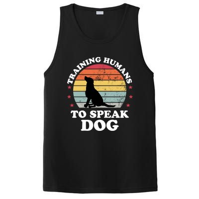 Retro Dog Comds Obedience Training Funny Dog Trainer Gift PosiCharge Competitor Tank