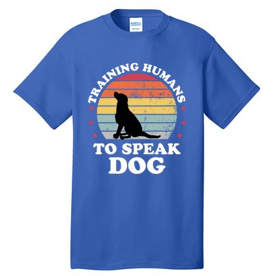 Retro Dog Comds Obedience Training Funny Dog Trainer Gift Tall T-Shirt