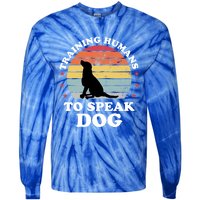 Retro Dog Comds Obedience Training Funny Dog Trainer Gift Tie-Dye Long Sleeve Shirt