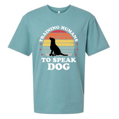 Retro Dog Comds Obedience Training Funny Dog Trainer Gift Sueded Cloud Jersey T-Shirt