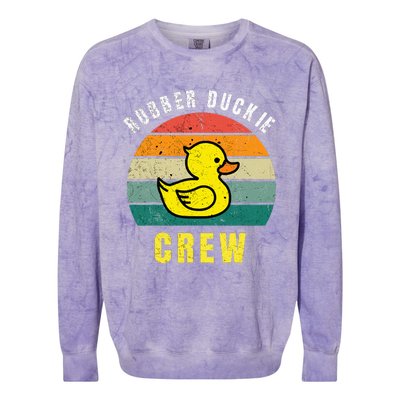 Rubber Duckie Crew Funny Rubber Duck Colorblast Crewneck Sweatshirt