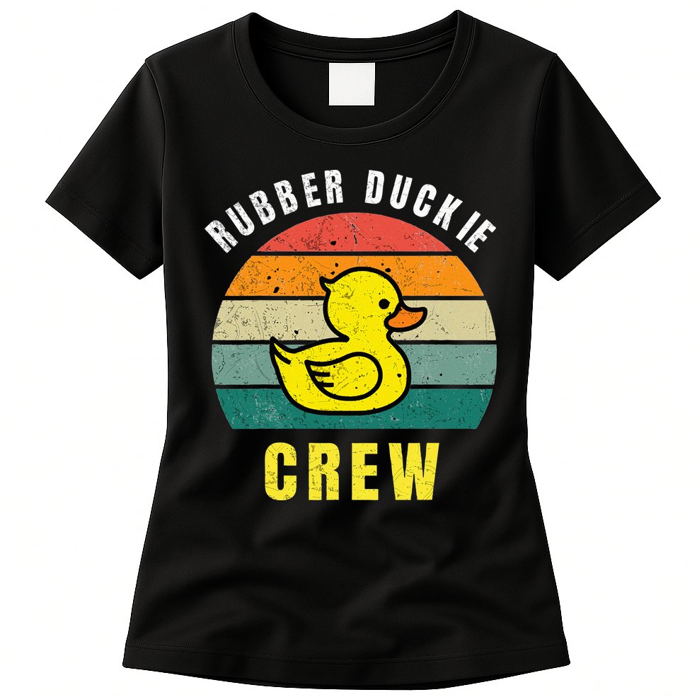 Rubber Duckie Crew Funny Rubber Duck Womens T-Shirt