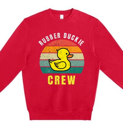 Rubber Duckie Crew Funny Rubber Duck Premium Crewneck Sweatshirt