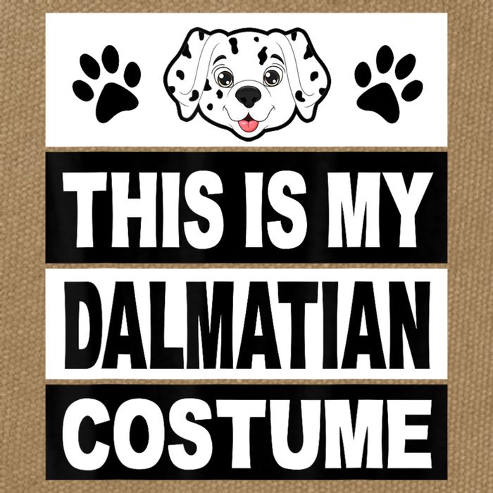 Retro Dalmatian Costume Halloween Easy Lazy Diy Cotton Canvas Backpack
