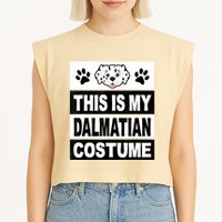 Retro Dalmatian Costume Halloween Easy Lazy Diy Garment-Dyed Women's Muscle Tee