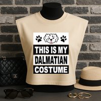 Retro Dalmatian Costume Halloween Easy Lazy Diy Garment-Dyed Women's Muscle Tee