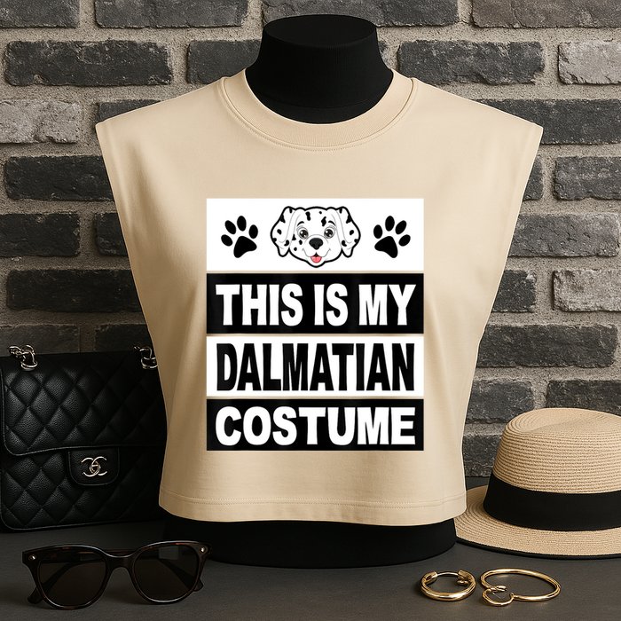 Retro Dalmatian Costume Halloween Easy Lazy Diy Garment-Dyed Women's Muscle Tee