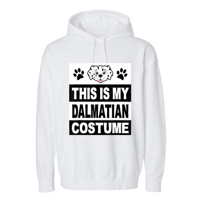Retro Dalmatian Costume Halloween Easy Lazy Diy Garment-Dyed Fleece Hoodie