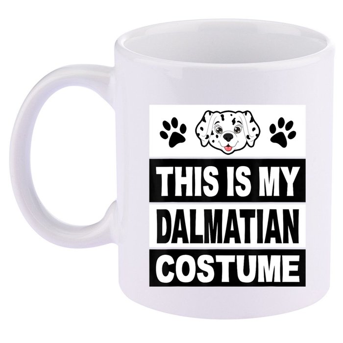 Retro Dalmatian Costume Halloween Easy Lazy Diy 11oz C Handle Ceramic Mug