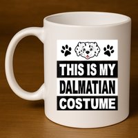 Retro Dalmatian Costume Halloween Easy Lazy Diy 11oz C Handle Ceramic Mug