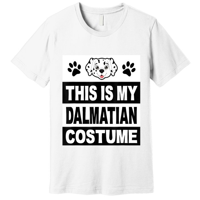 Retro Dalmatian Costume Halloween Easy Lazy Diy Premium T-Shirt