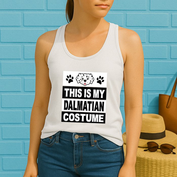 Retro Dalmatian Costume Halloween Easy Lazy Diy Womens Tank Top