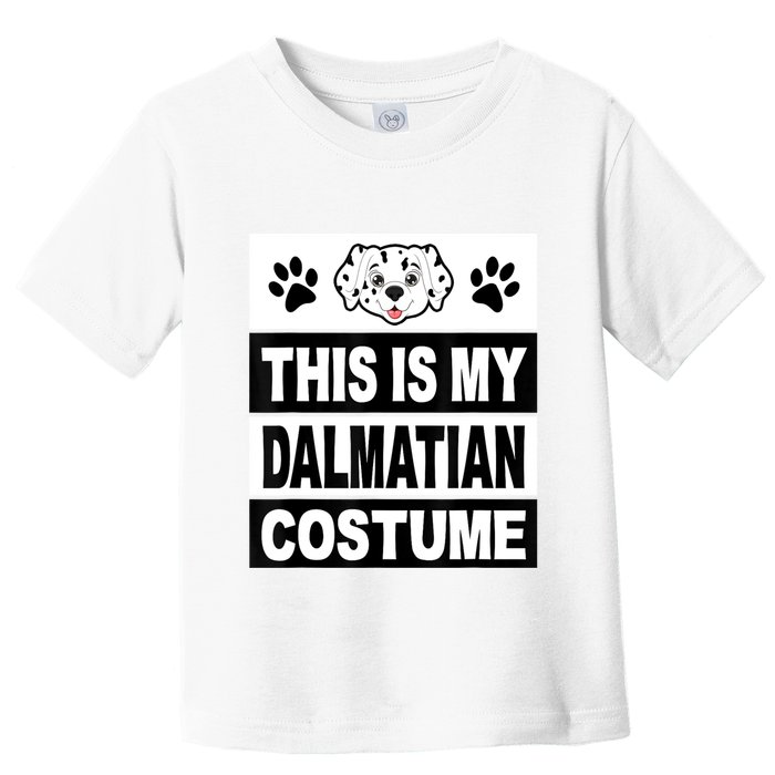 Retro Dalmatian Costume Halloween Easy Lazy Diy Toddler T-Shirt