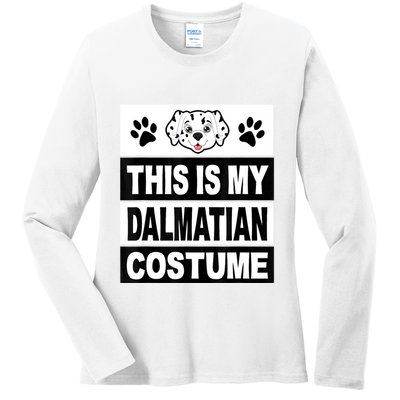 Retro Dalmatian Costume Halloween Easy Lazy Diy Ladies Long Sleeve Shirt