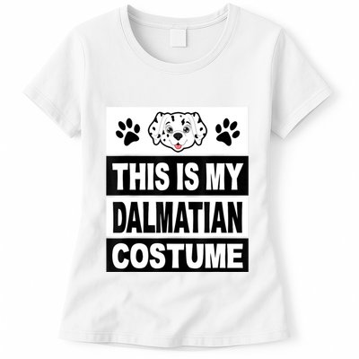 Retro Dalmatian Costume Halloween Easy Lazy Diy Womens T-Shirt