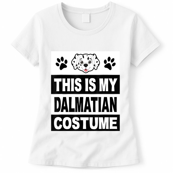 Retro Dalmatian Costume Halloween Easy Lazy Diy Womens T-Shirt