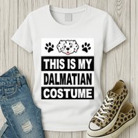 Retro Dalmatian Costume Halloween Easy Lazy Diy Womens T-Shirt