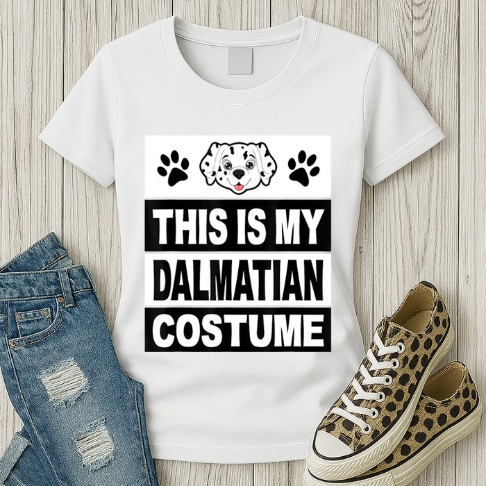 Retro Dalmatian Costume Halloween Easy Lazy Diy Womens T-Shirt