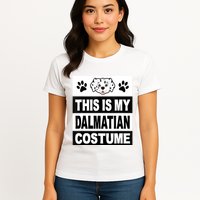 Retro Dalmatian Costume Halloween Easy Lazy Diy Womens T-Shirt