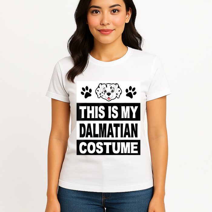 Retro Dalmatian Costume Halloween Easy Lazy Diy Womens T-Shirt