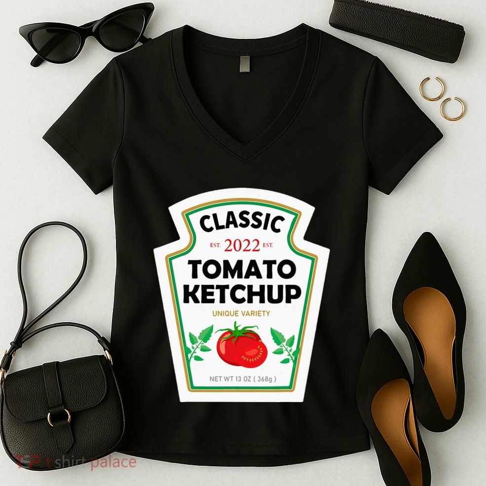 Red Diy Costume Matching Couples Groups Halloween Women's V-Neck T-Shirt