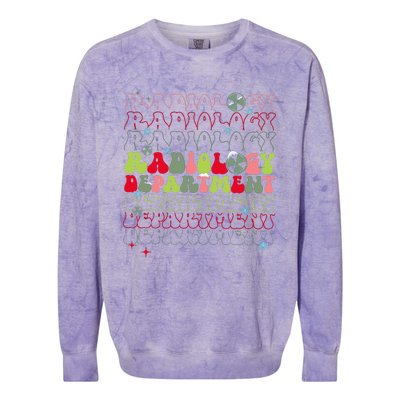 Radiology Department Christmas Xray Tech Team Rad Tech Colorblast Crewneck Sweatshirt