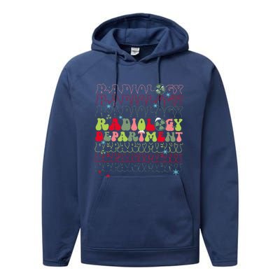 Radiology Department Christmas Xray Tech Team Rad Tech Performance Fleece Hoodie