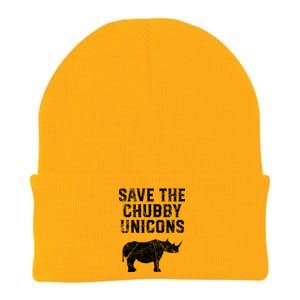 Rhinoceros Design Cool Gift Save The Chubby Unicorns Gift Knit Cap Winter Beanie