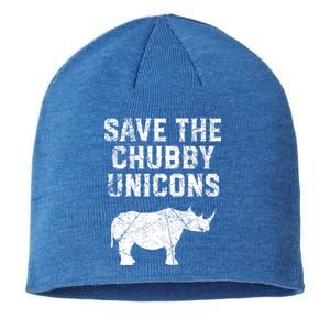 Rhinoceros Design Cool Gift Save The Chubby Unicorns Gift Sustainable Beanie