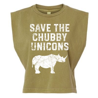 Rhinoceros Design Cool Gift Save The Chubby Unicorns Gift Garment-Dyed Women's Muscle Tee