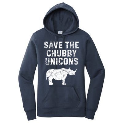 Rhinoceros Design Cool Gift Save The Chubby Unicorns Gift Women's Pullover Hoodie