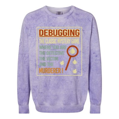 Retro Debugging Computer Science Programmers Coding Colorblast Crewneck Sweatshirt