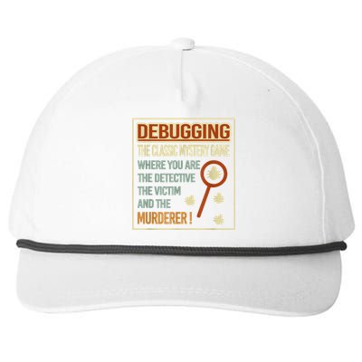 Retro Debugging Computer Science Programmers Coding Snapback Five-Panel Rope Hat