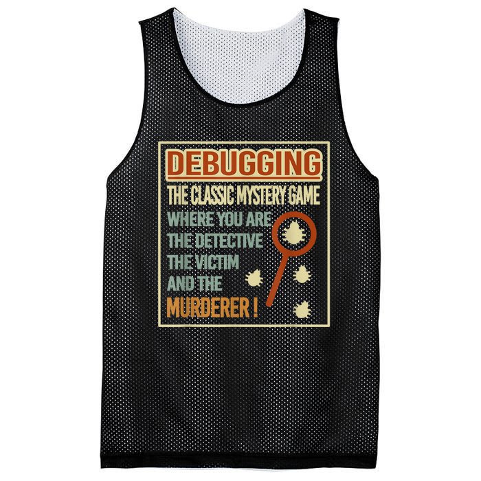 Retro Debugging Computer Science Programmers Coding Mesh Reversible Basketball Jersey Tank