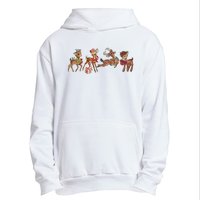 Retro Deer Christmas Baby Deer Xmas Reindeer Lover Urban Pullover Hoodie