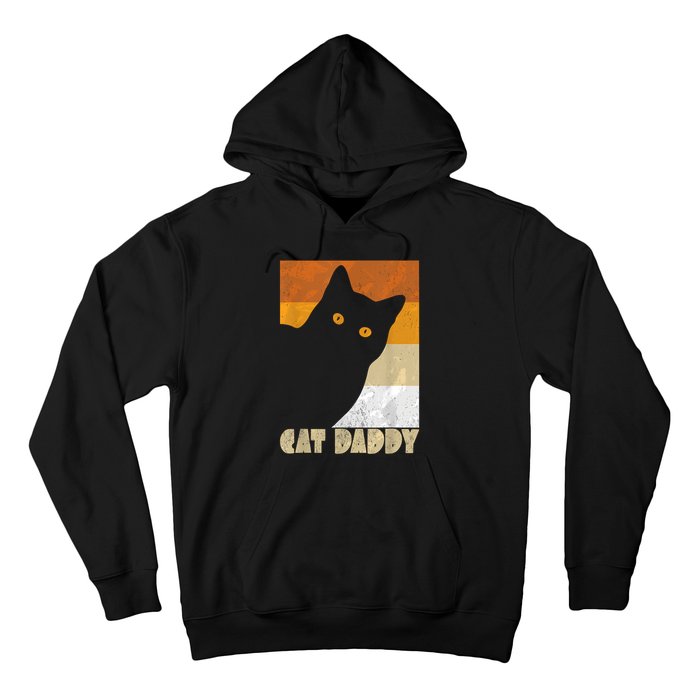 Retro Distressed Cat Crazy Look Vintage Cat Daddy Hoodie