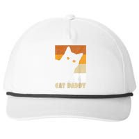 Retro Distressed Cat Crazy Look Vintage Cat Daddy Snapback Five-Panel Rope Hat