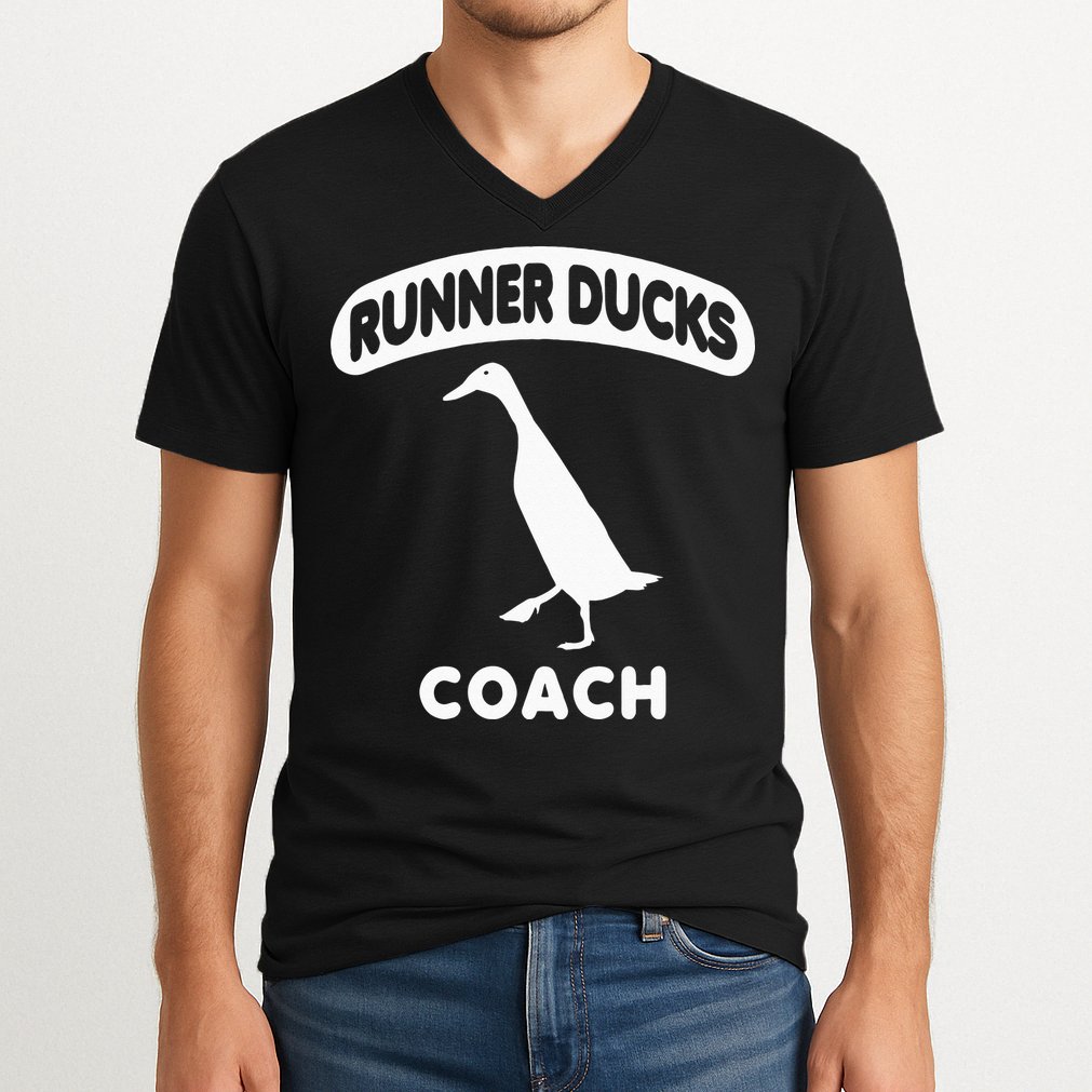 Runner Ducks Coach Indian Duck V-Neck T-Shirt
