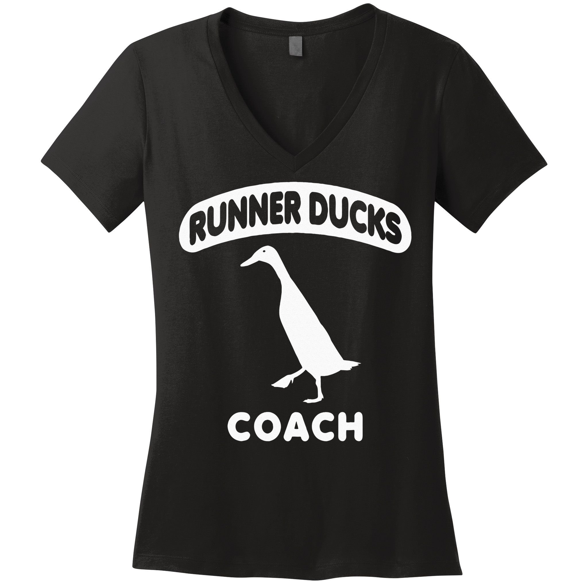 Runner Ducks Coach Indian Duck Women's V-Neck T-Shirt