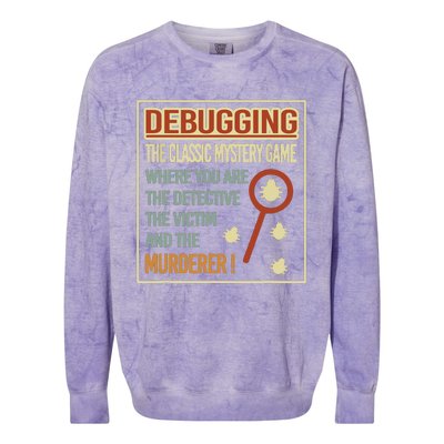 Retro Debugging Computer Science Programmers Coding Colorblast Crewneck Sweatshirt